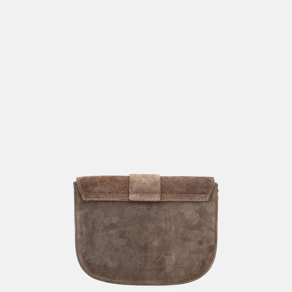 Charm London crossbody tas donkertaupe bij Duifhuizen