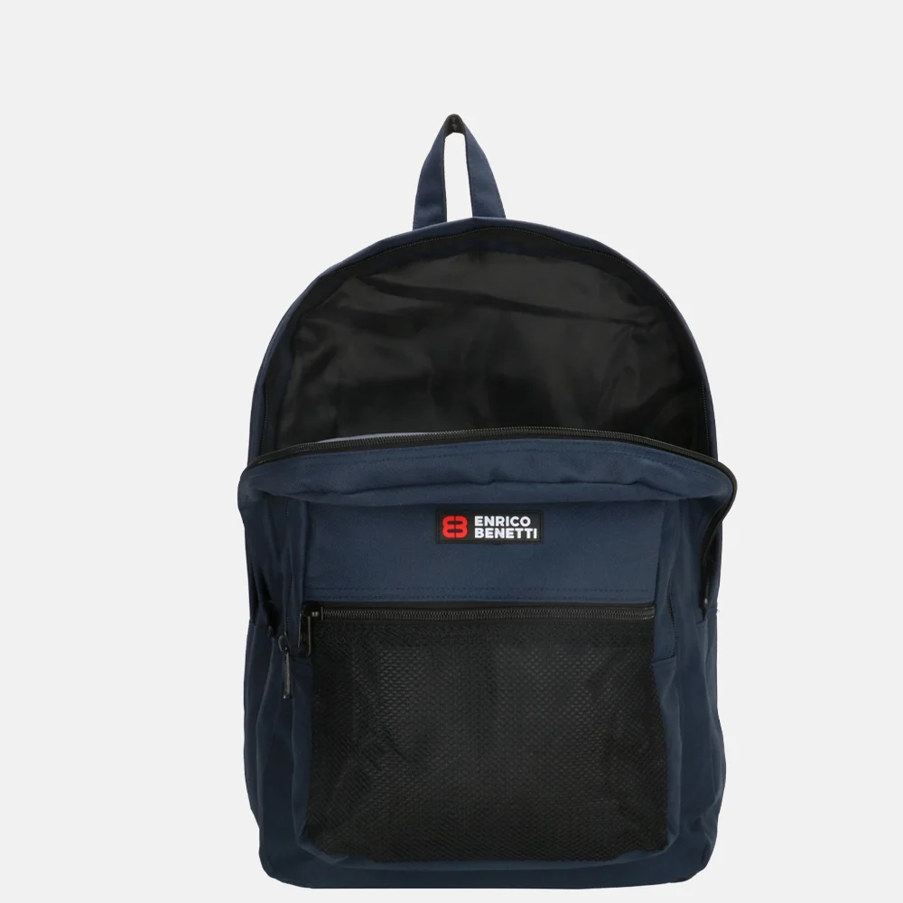 Enrico Benetti Amsterdam rugzak 16 inch blauw bij Duifhuizen