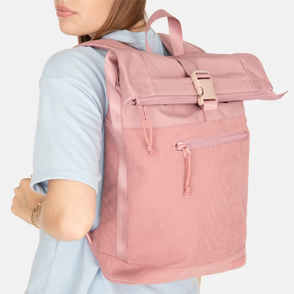 New Rebels New York rugzak rolltop 13 inch old pink bij Duifhuizen