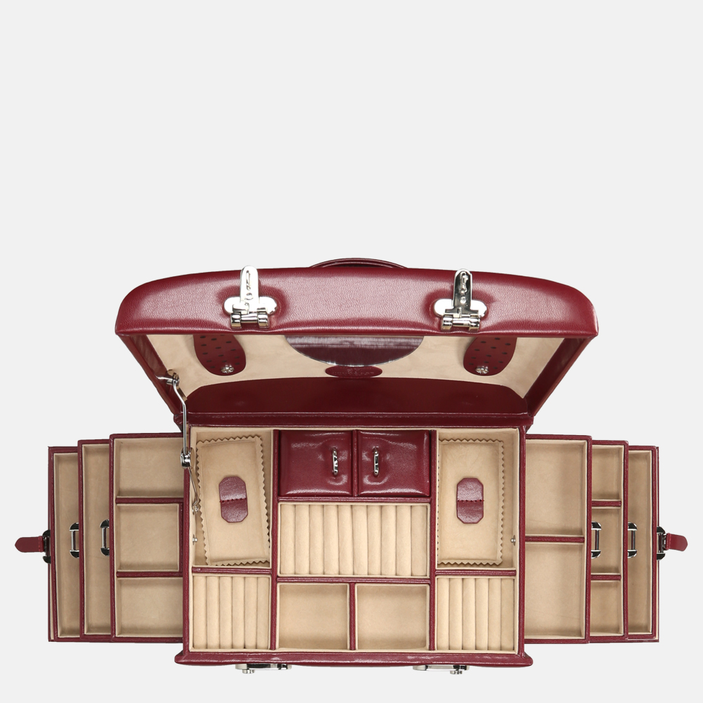 Windrose Merino sieradendoos rood bij Duifhuizen