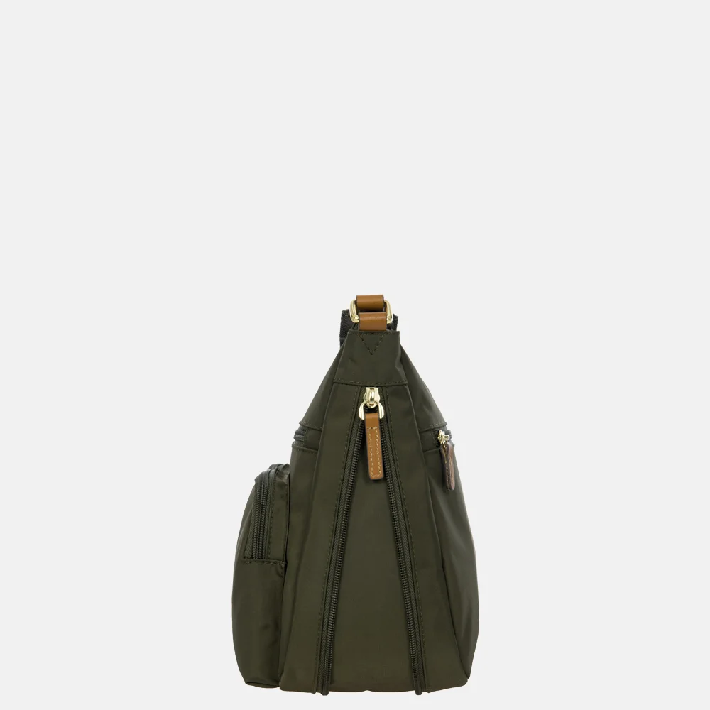 Bric's schoudertas olive bij Duifhuizen