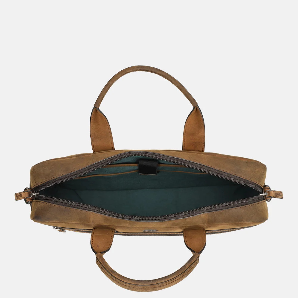 Pylos 59 Hunter laptoptas 16 inch coffee bij Duifhuizen