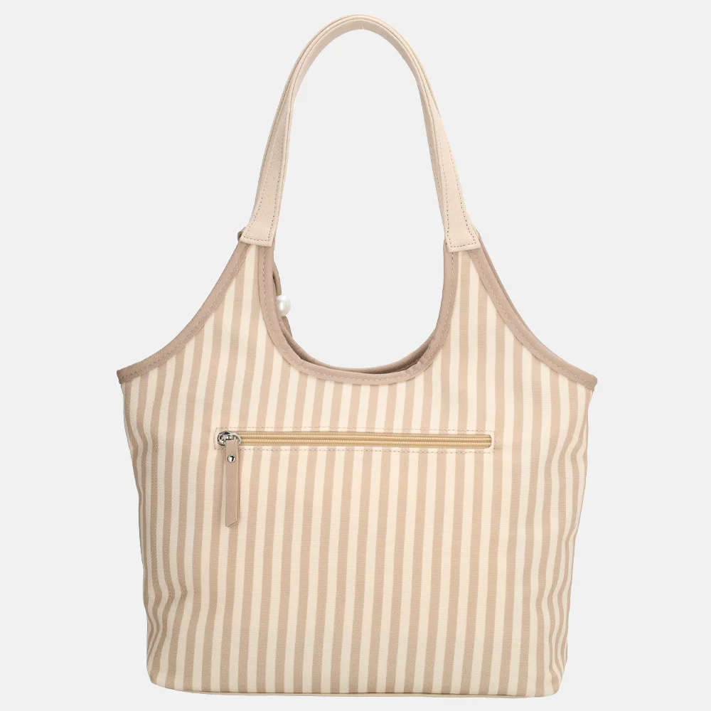Zebra Trends Mira shopper streep M creme bij Duifhuizen