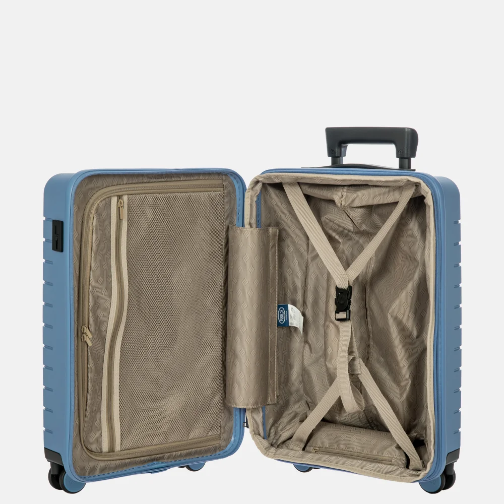 Bric's Ulisse handbagage koffer 55 cm grey blue bij Duifhuizen