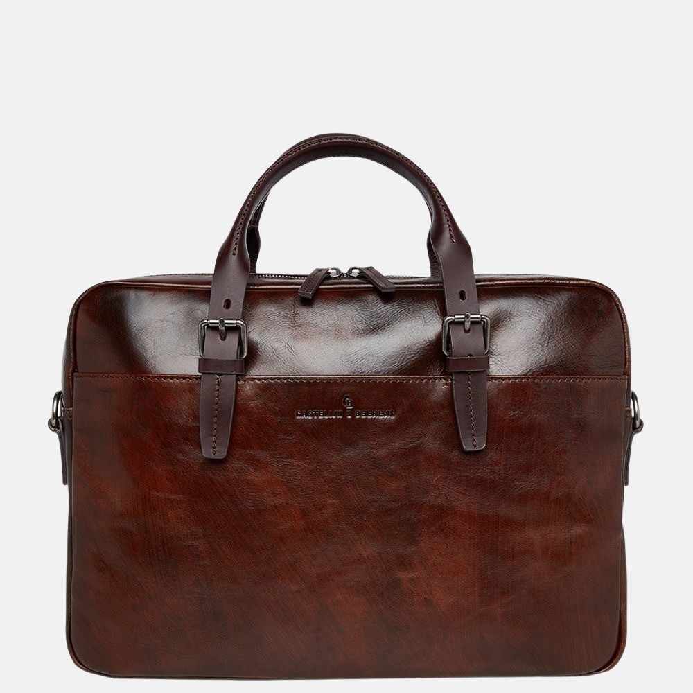 Castelijn & Beerens Rien laptoptas 15.6 inch cognac bij Duifhuizen