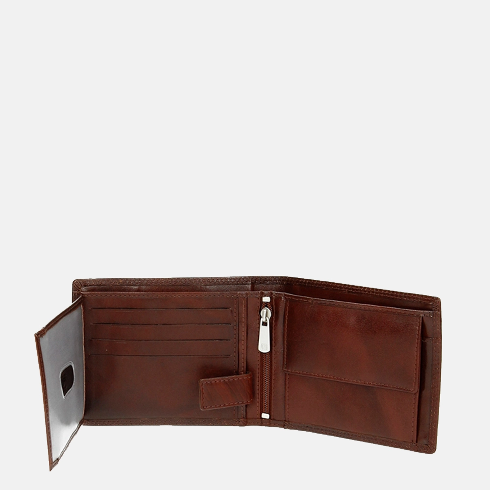 Gio Gini billfold bruin bij Duifhuizen