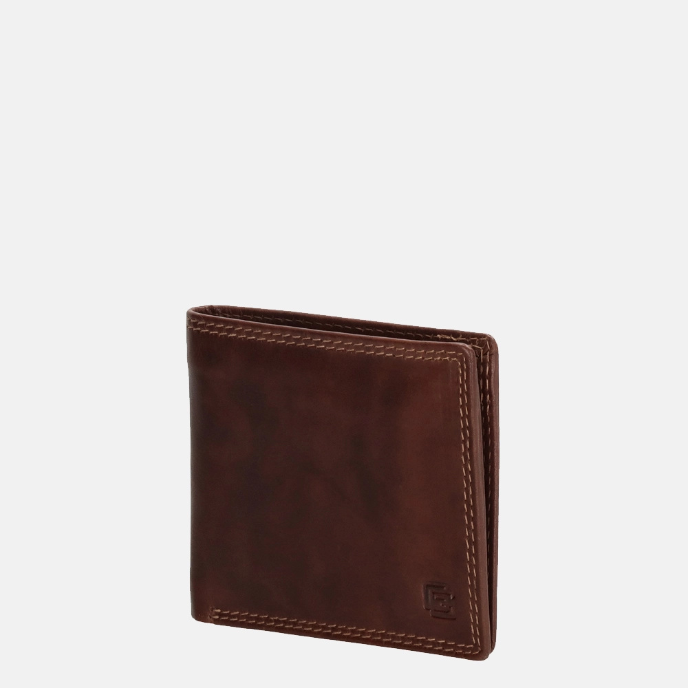 Gio Gini billfold portemonnee S brown bij Duifhuizen