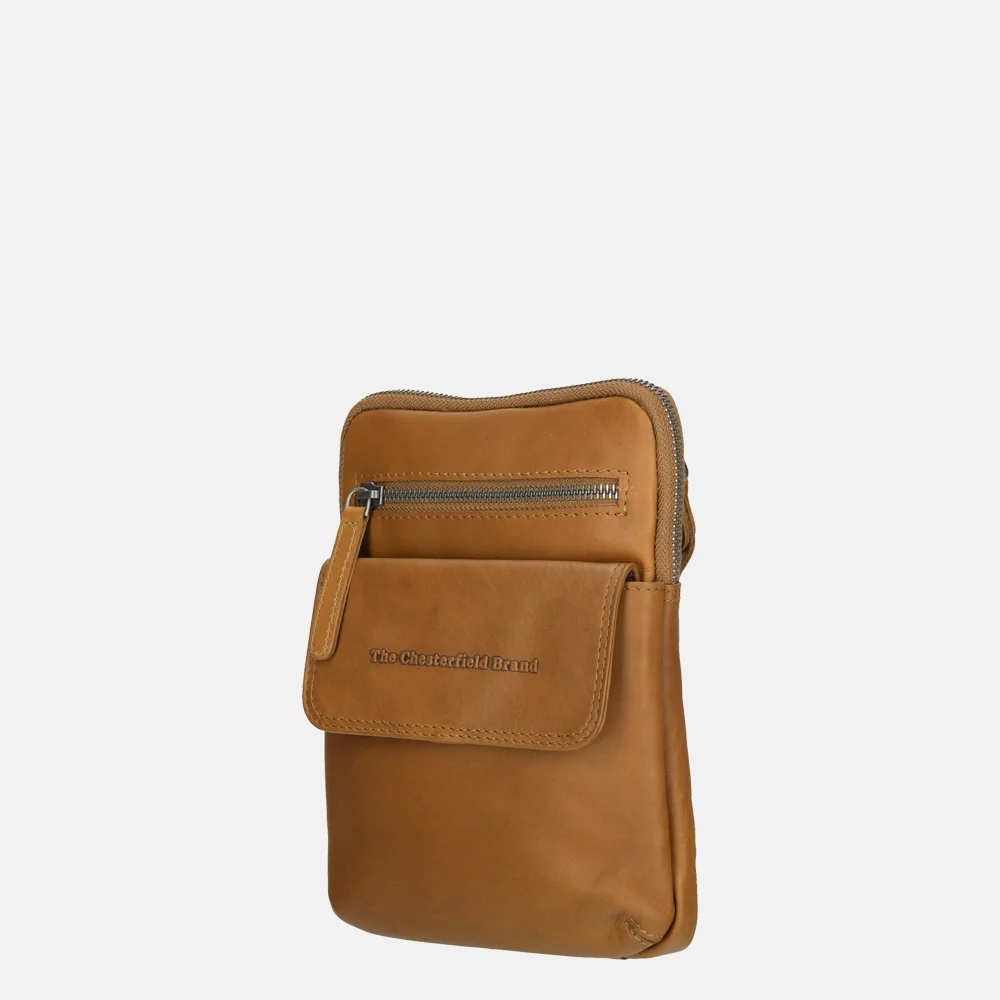 Chesterfield Lou schoudertas cognac bij Duifhuizen