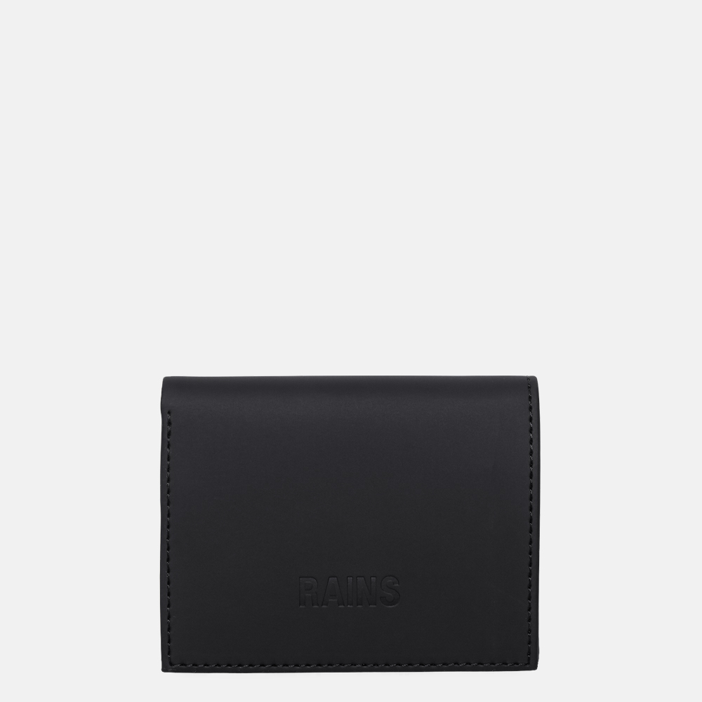 Rains Folded Wallet billfold black bij Duifhuizen