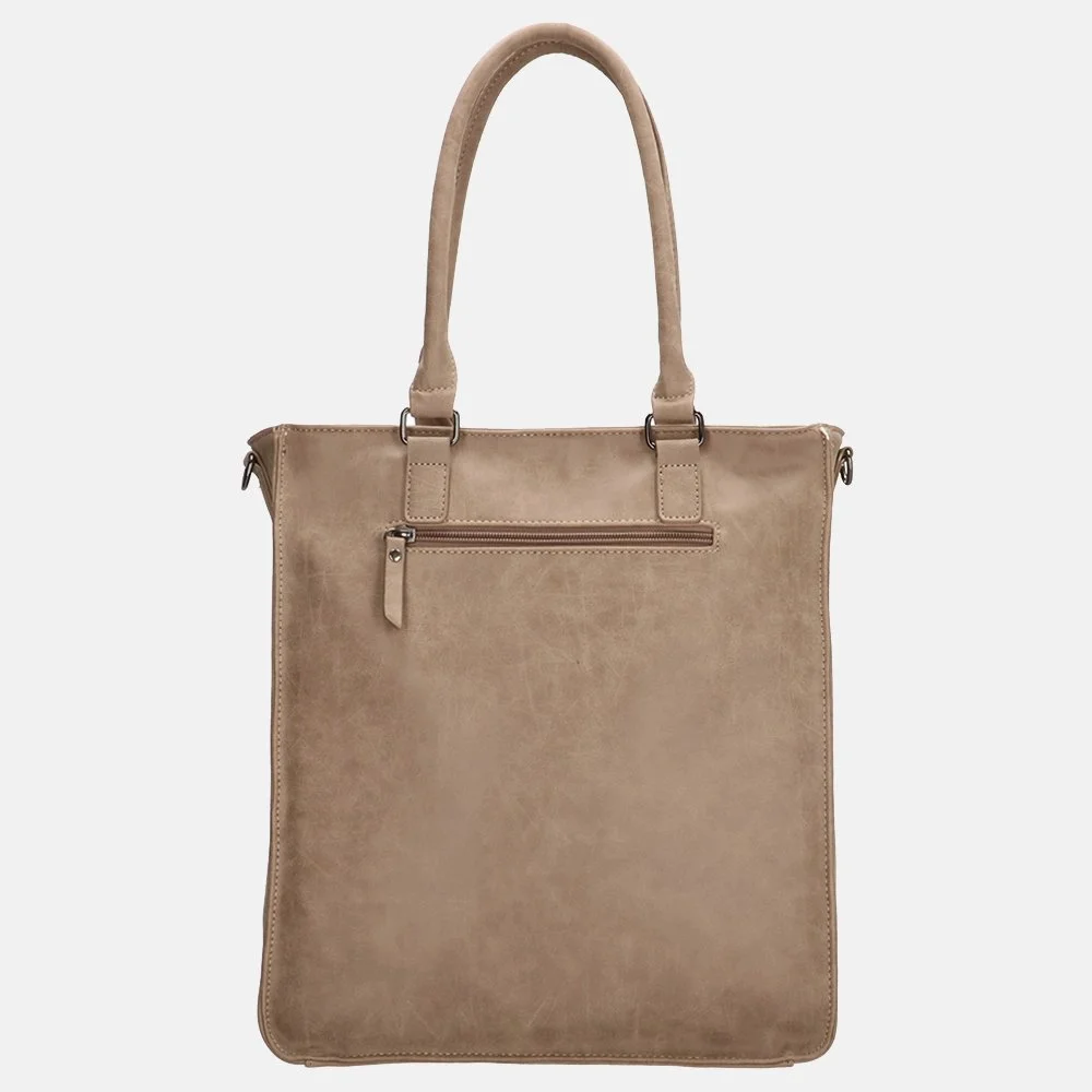 Enrico Benetti Bobbi shopper 14 inch middentaupe bij Duifhuizen