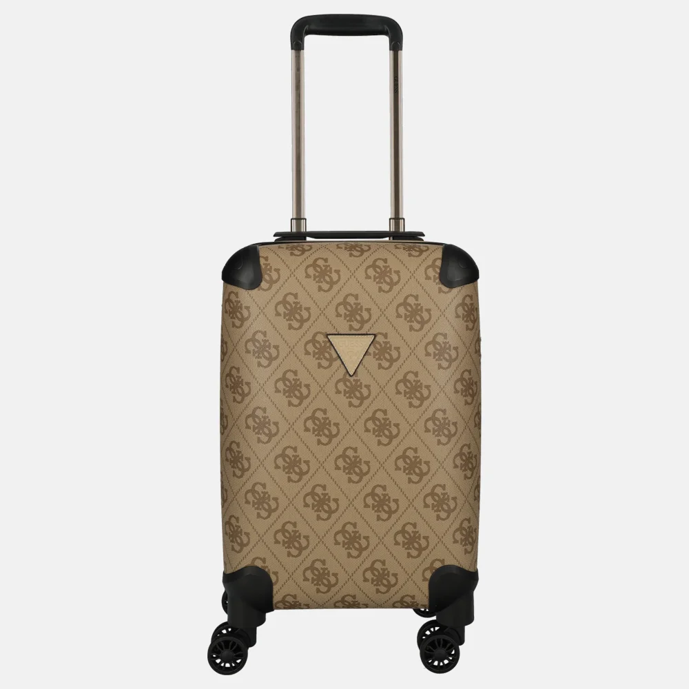Guess Berta Spinner S handbagage koffer 53 cm latte logo/brown
