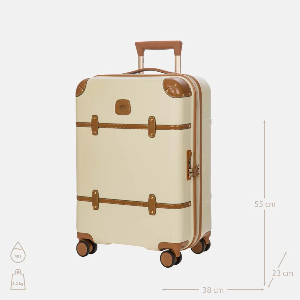 Bric's Bellagio trolley handbagage koffer 55 cm cream bij Duifhuizen