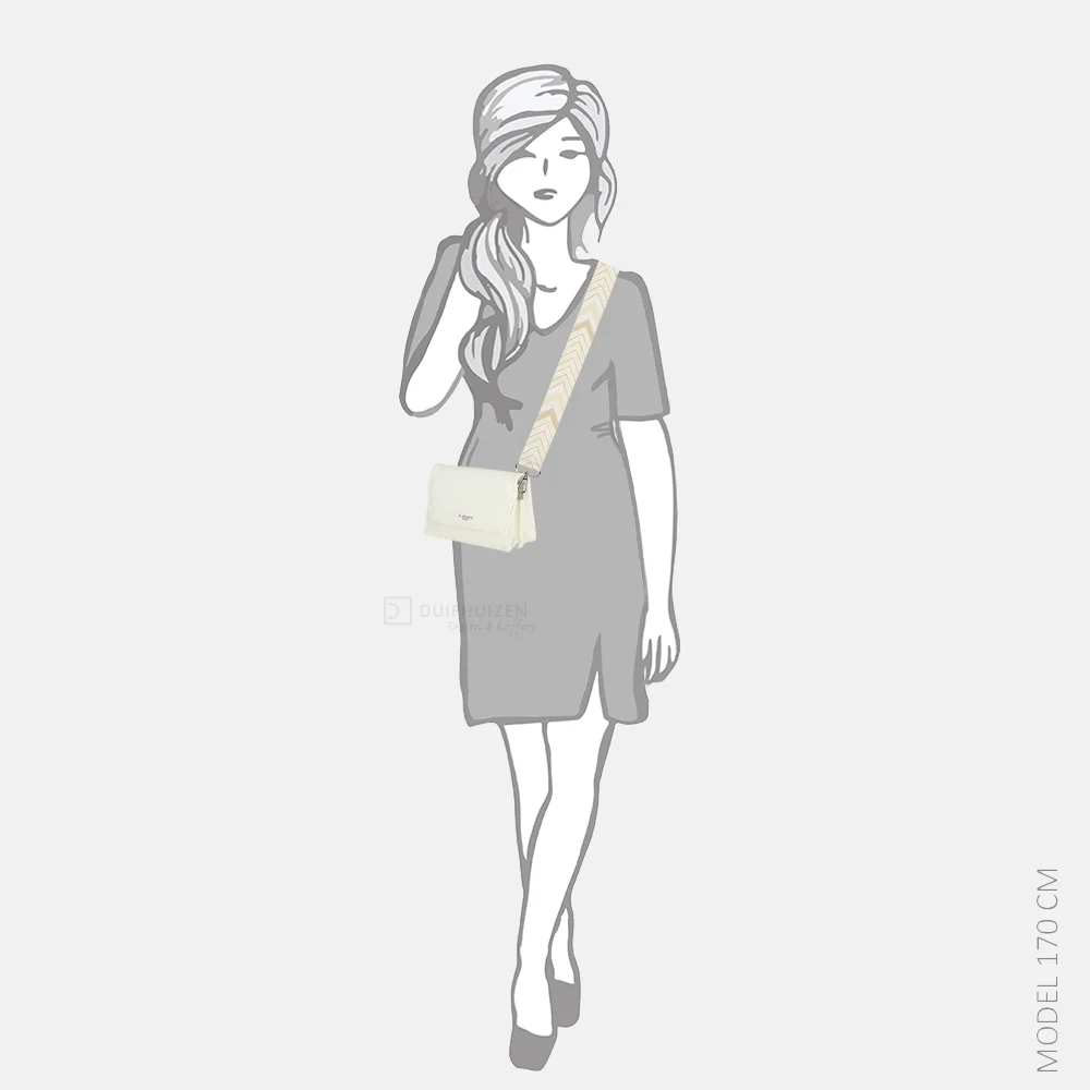 Flora & Co crossbody tas white bij Duifhuizen