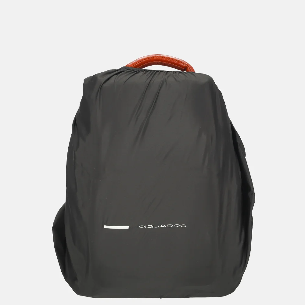 Piquadro Blue Square laptoprugzak 15 inch orange bij Duifhuizen