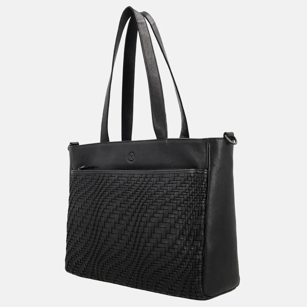 Hide & Stitches Inspired shopper zwart bij Duifhuizen