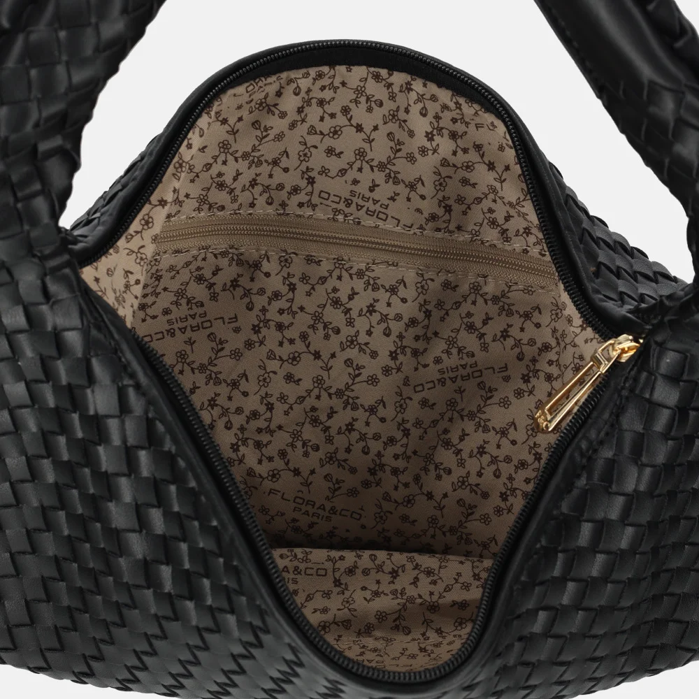 Flora & Co buideltas vlechtwerk black bij Duifhuizen