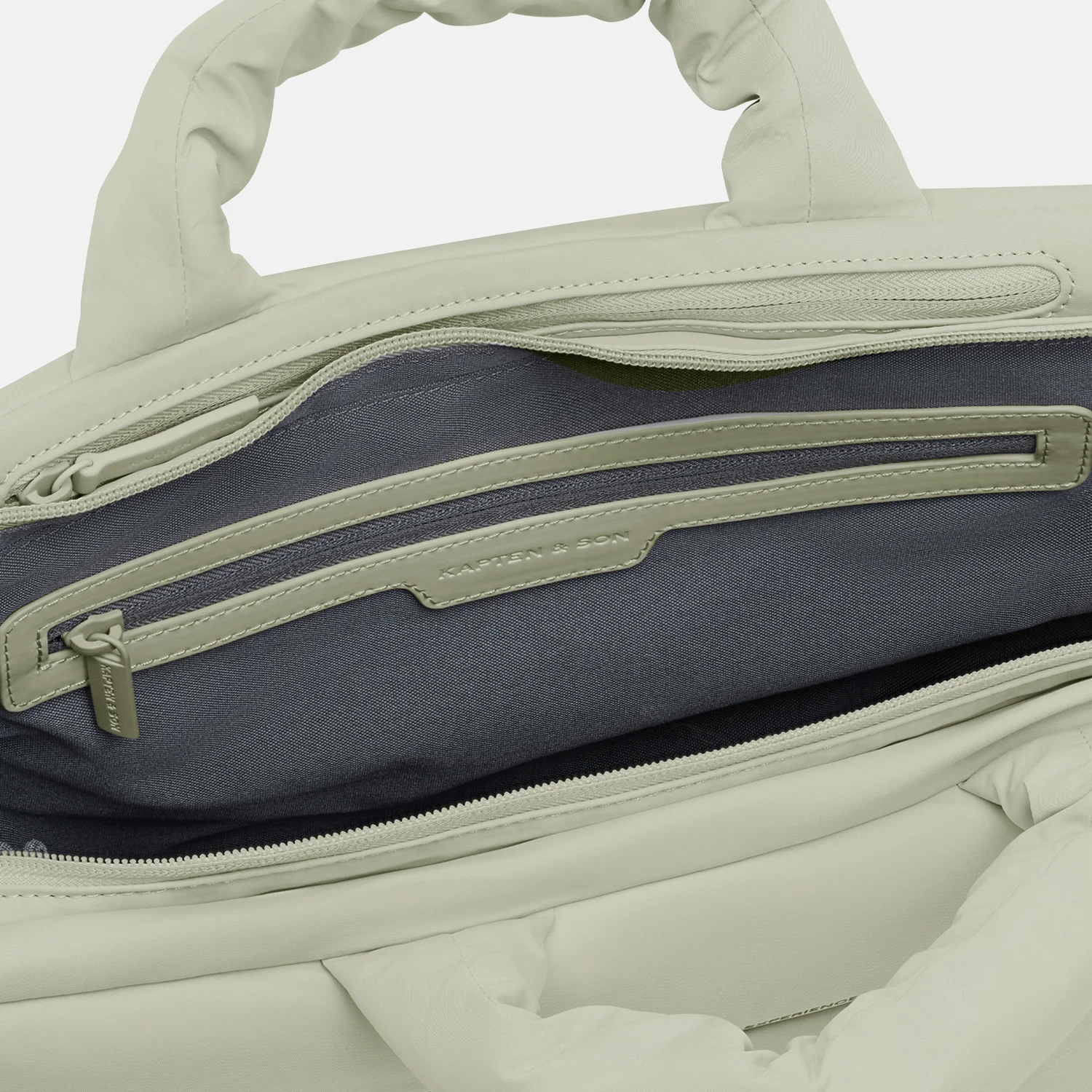 Kapten & Son Skara Cloud Pro shopper 16 inch soft khaki bij Duifhuizen