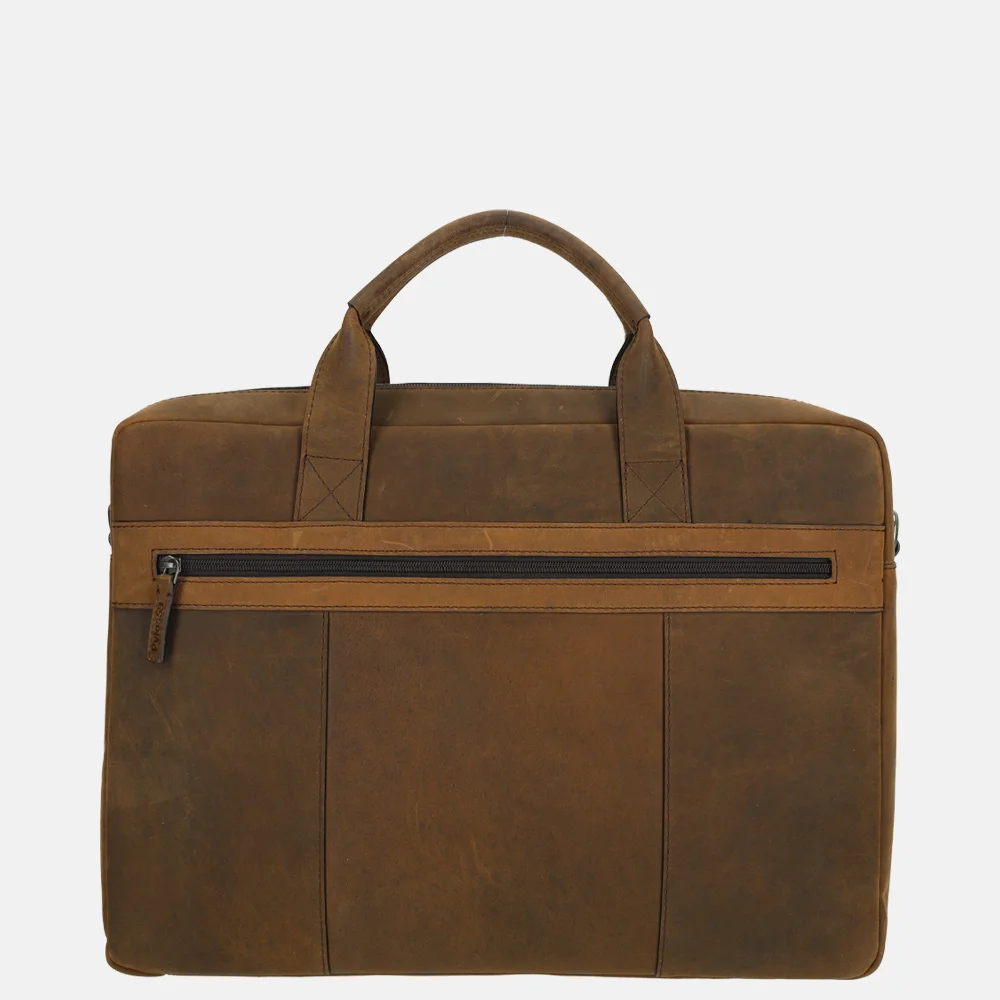 Pylos 59 Hunter laptoptas 16 inch coffee bij Duifhuizen