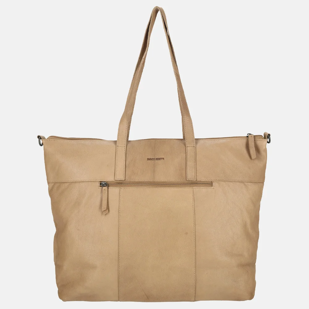 Enrico Benetti Sicily shopper lichttaupe bij Duifhuizen