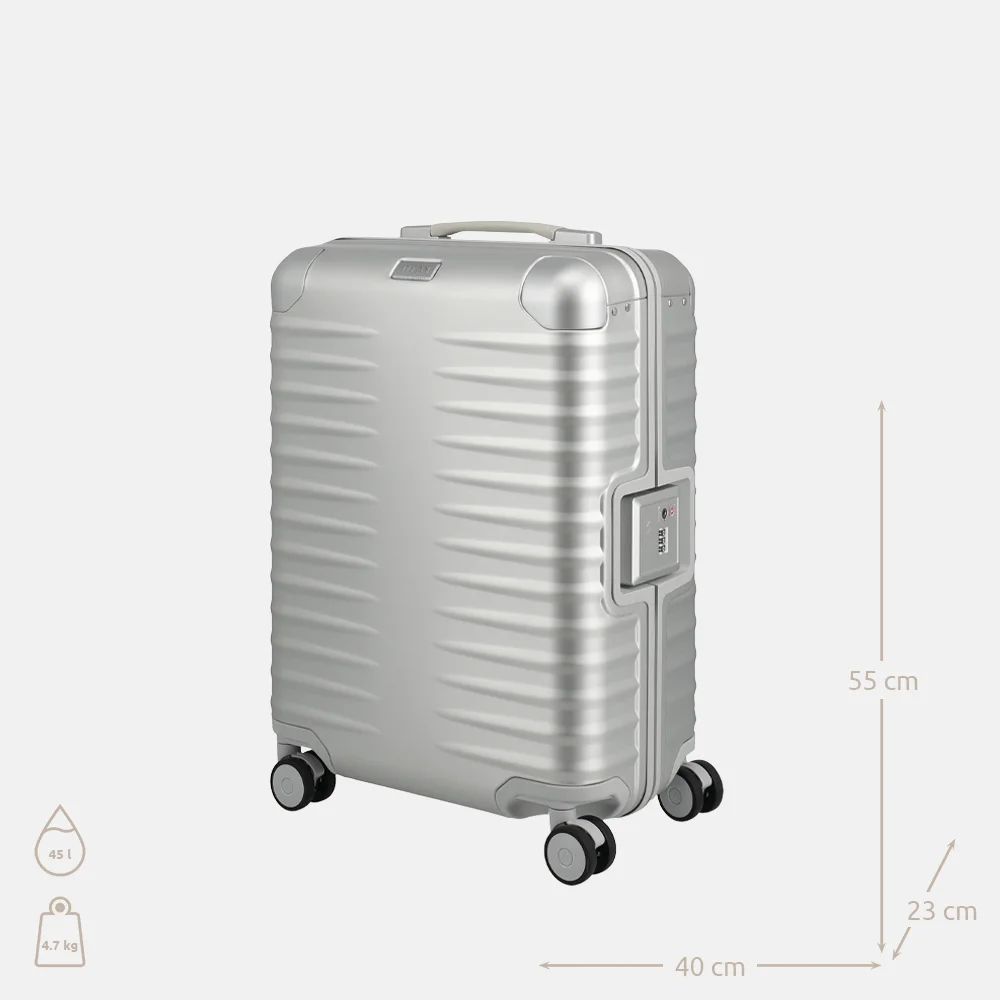 Titan Eternity handbagage koffer 55 cm silver bij Duifhuizen