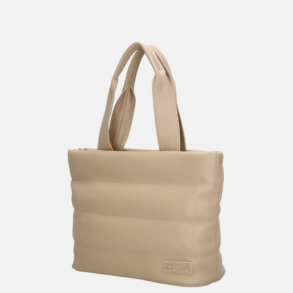 Zebra Trends Evie handtas licht taupe bij Duifhuizen
