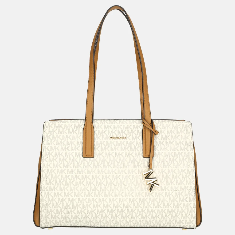 Michael Kors Laila shopper M vanilla/acorn bij Duifhuizen