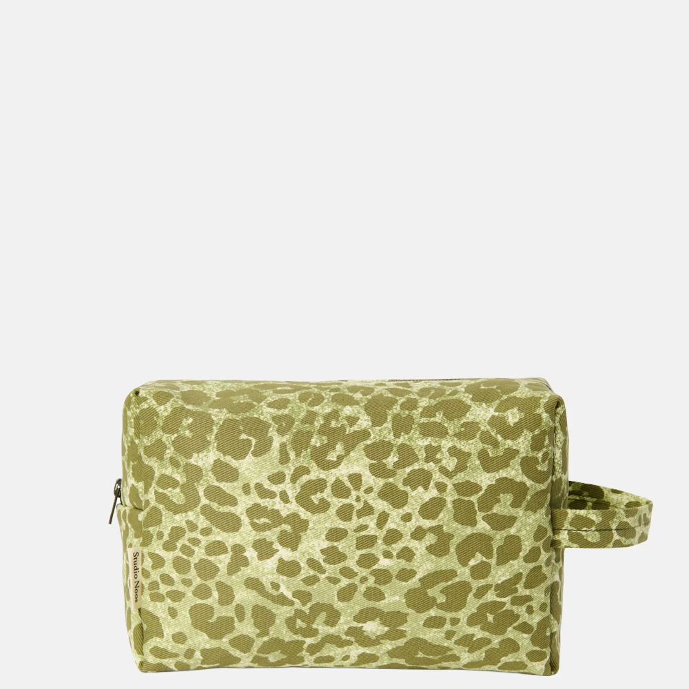 Studio Noos Cotton Twill toilettas green leopard