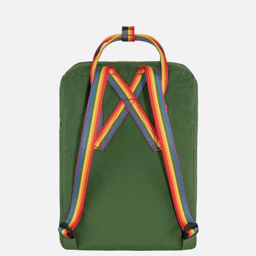 Fjallraven Kanken Rainbow rugzak spruce green bij Duifhuizen