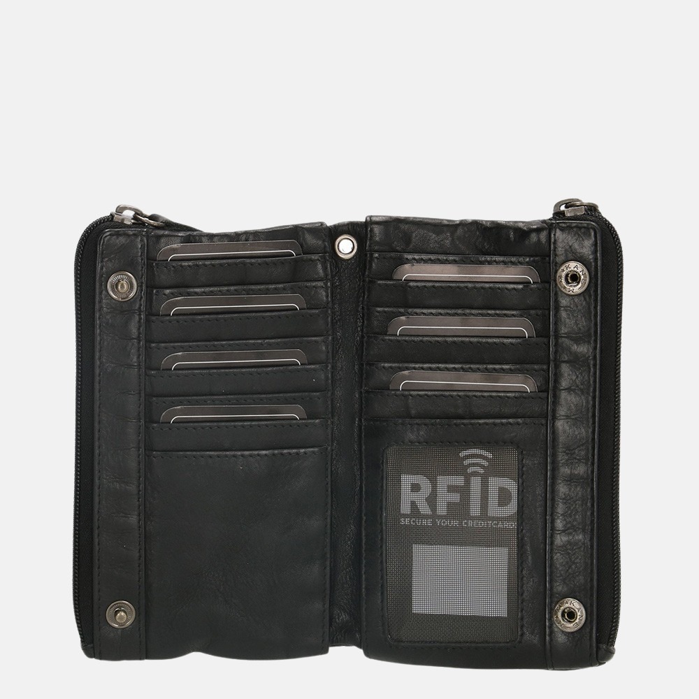 Old West Paint Rock portemonnee black bij Duifhuizen