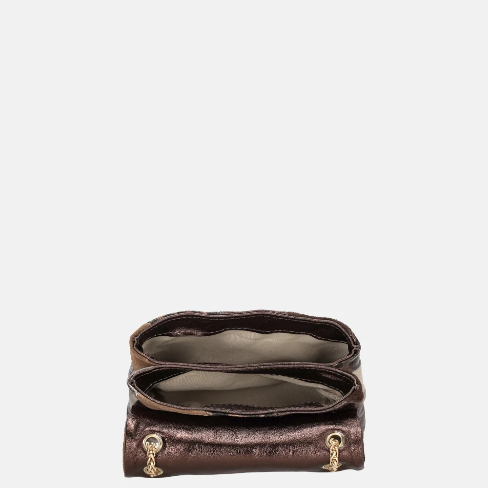 Charm London Elise crossbody tas donkerbruin bij Duifhuizen