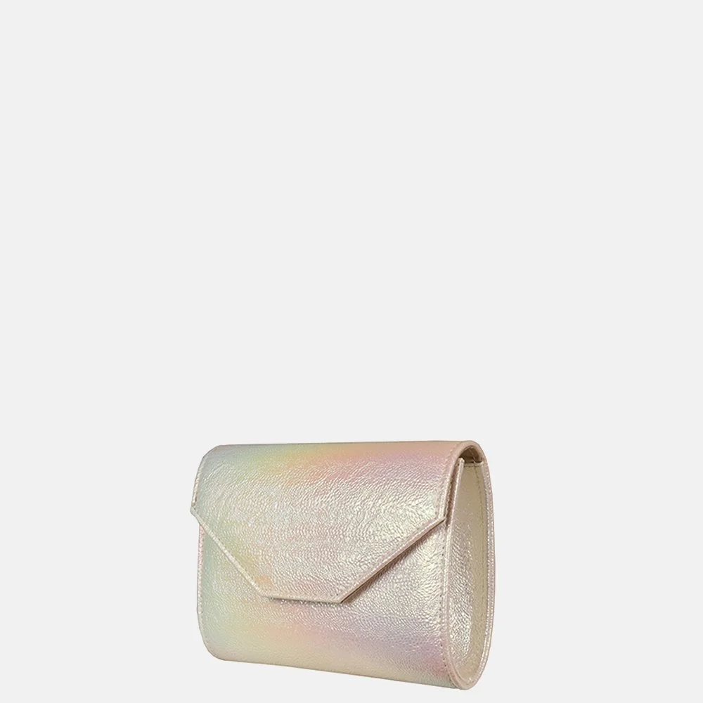 Bulaggi clutch rainbow metallic wit  bij Duifhuizen