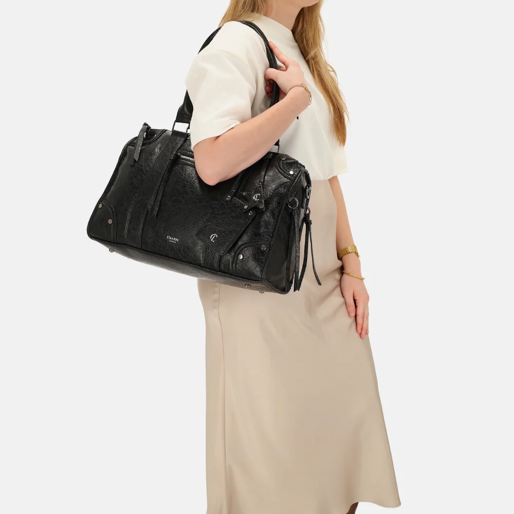 Charm London Berlin shopper L zwart bij Duifhuizen