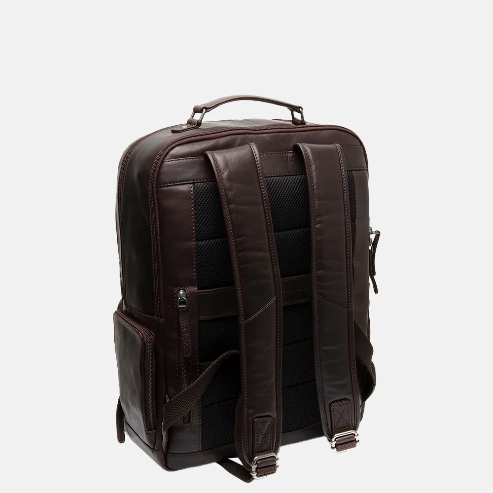 Chesterfield Lennox laptoprugzak L 16 inch dark brown bij Duifhuizen