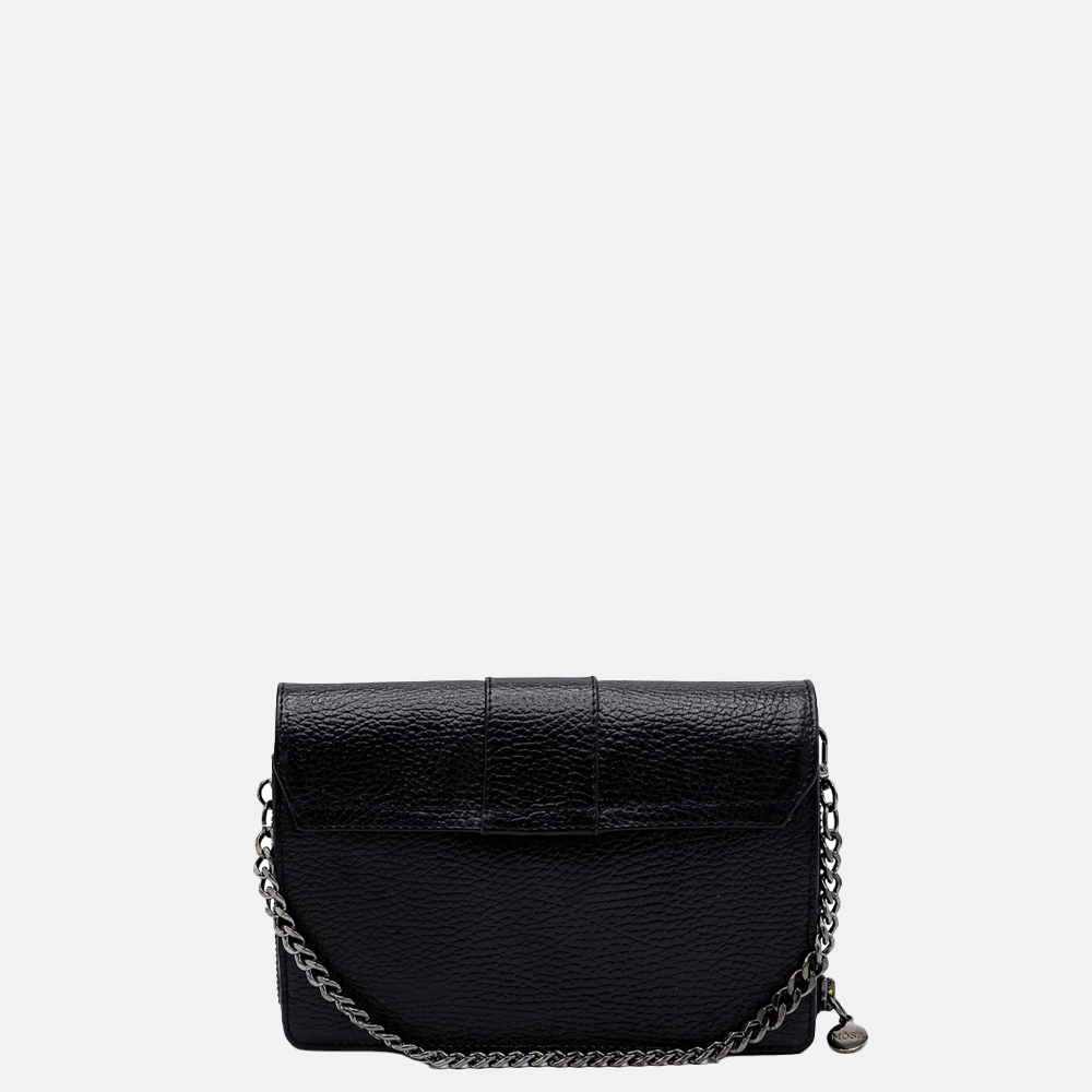 MÖSZ Kris crossbody tas black grain bij Duifhuizen