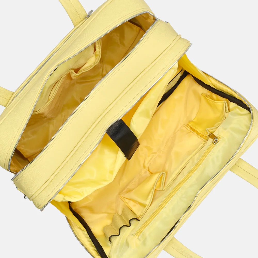 Olivia Lauren Leila business trolley 16 inch yellow bij Duifhuizen