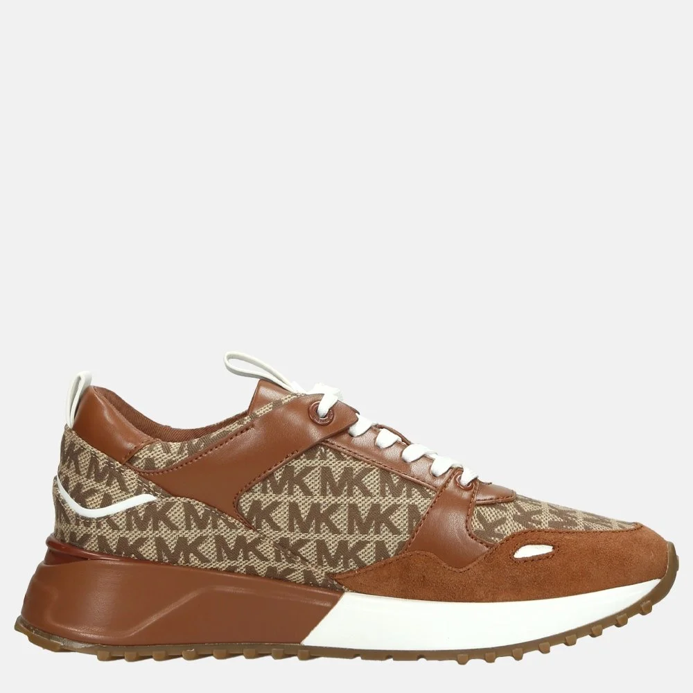 Michael Kors Theo Trainer beige/ebony bij Duifhuizen