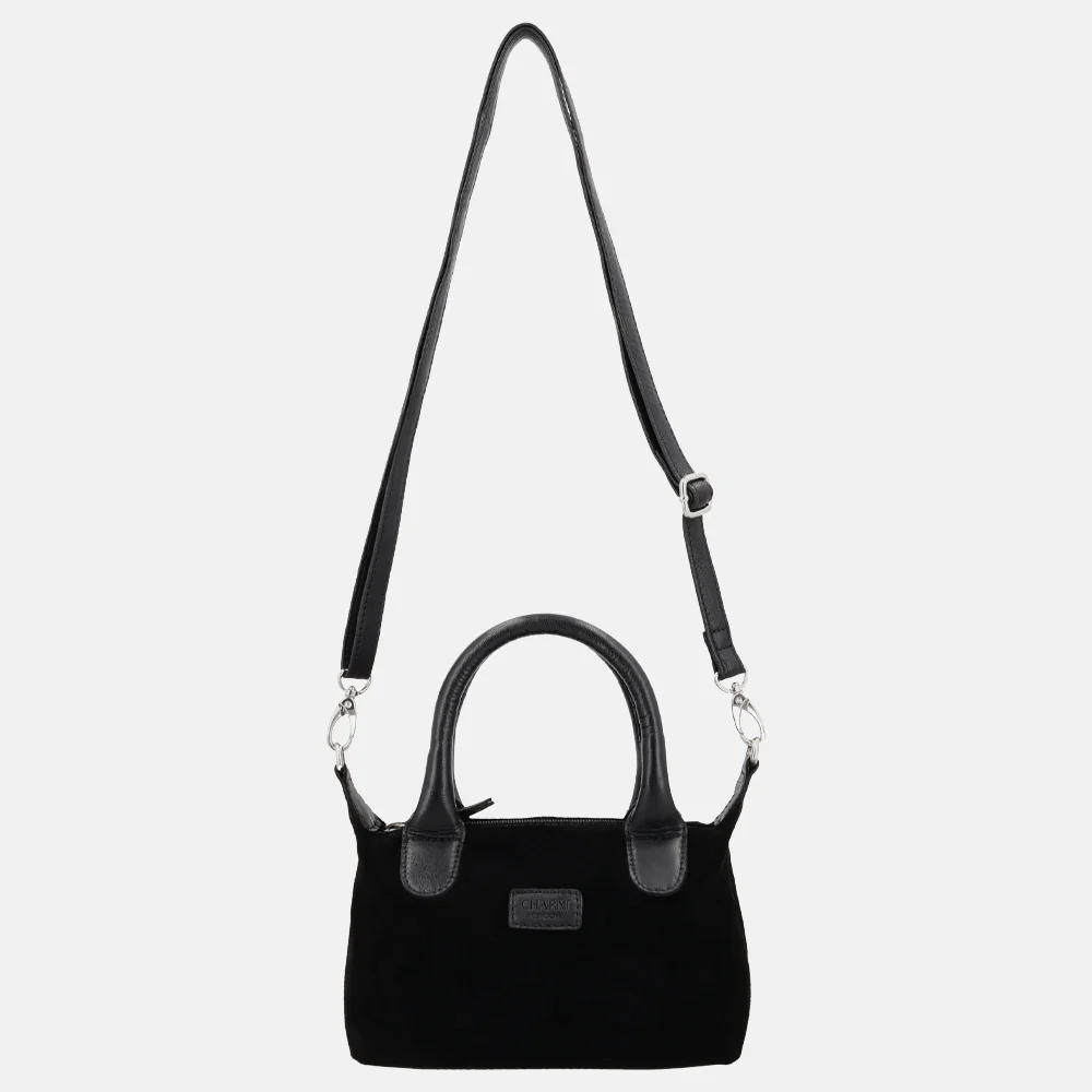 Charm London Buckingham crossbody tas XS zwart bij Duifhuizen