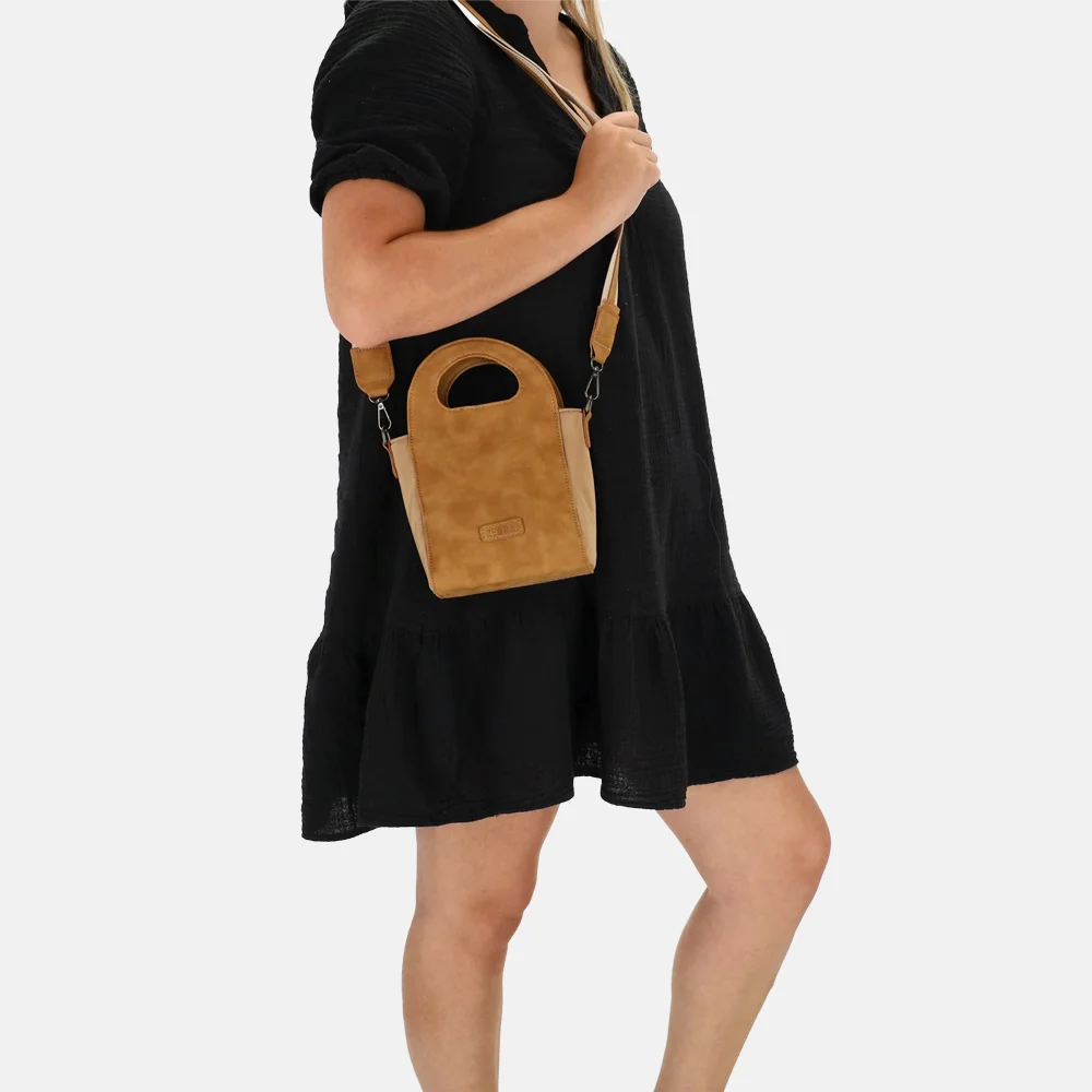 Zebra Trends Selene handtas XS/S camel bij Duifhuizen