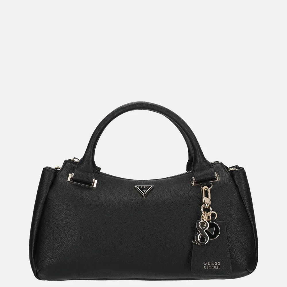 Guess Evie triple comp satchel handtas black bij Duifhuizen