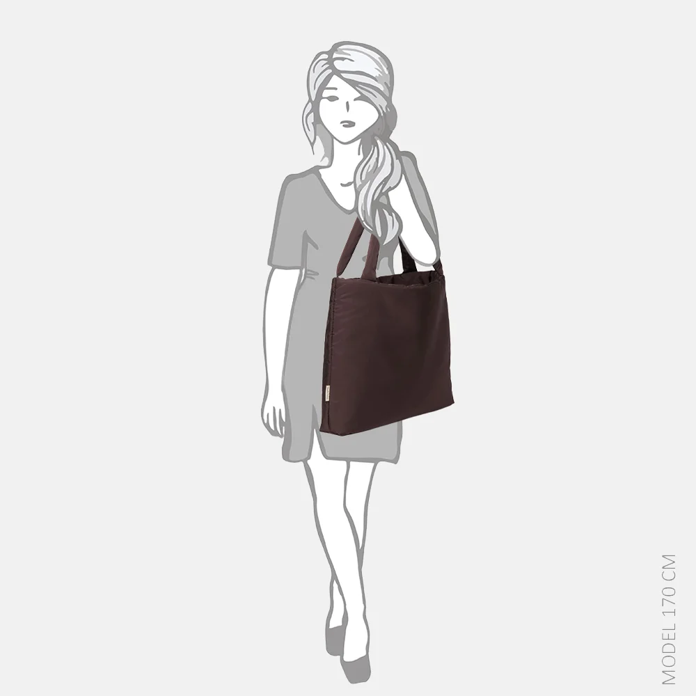 Studio Noos Puffy mom bag shopper brown bij Duifhuizen