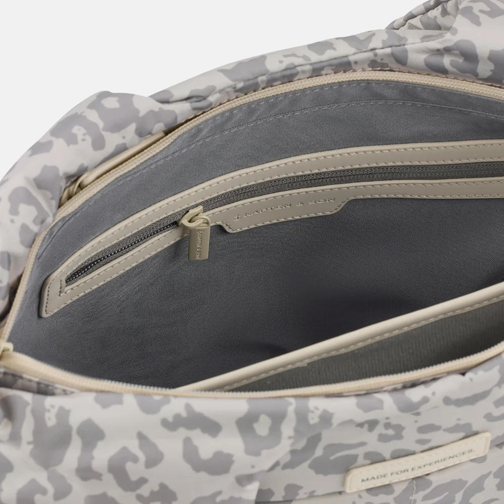 Kapten & Son Skara Cloud shopper 14 inch leopard sandstone bij Duifhuizen
