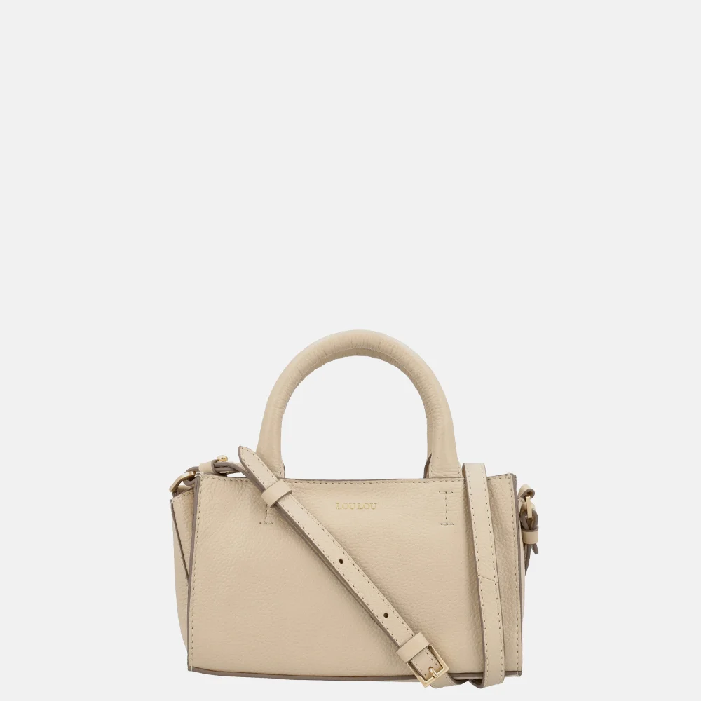 Loulou Essentiels Elise crossbody tas beige bij Duifhuizen
