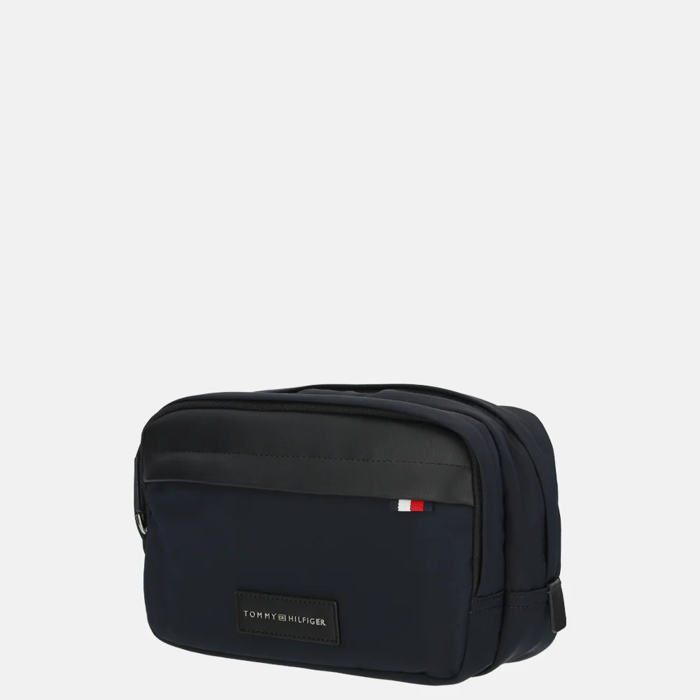 Tommy Hilfiger washbag toilettas nylon space blue bij Duifhuizen