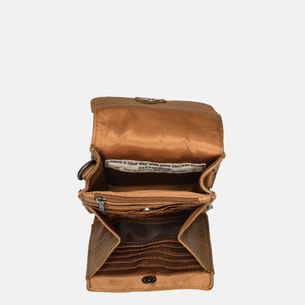 Bear Design Robbie telefoontas cognac bij Duifhuizen