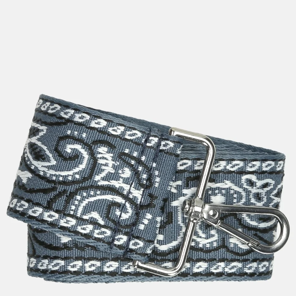 Duifhuizen schouderband paisley jeansblauw