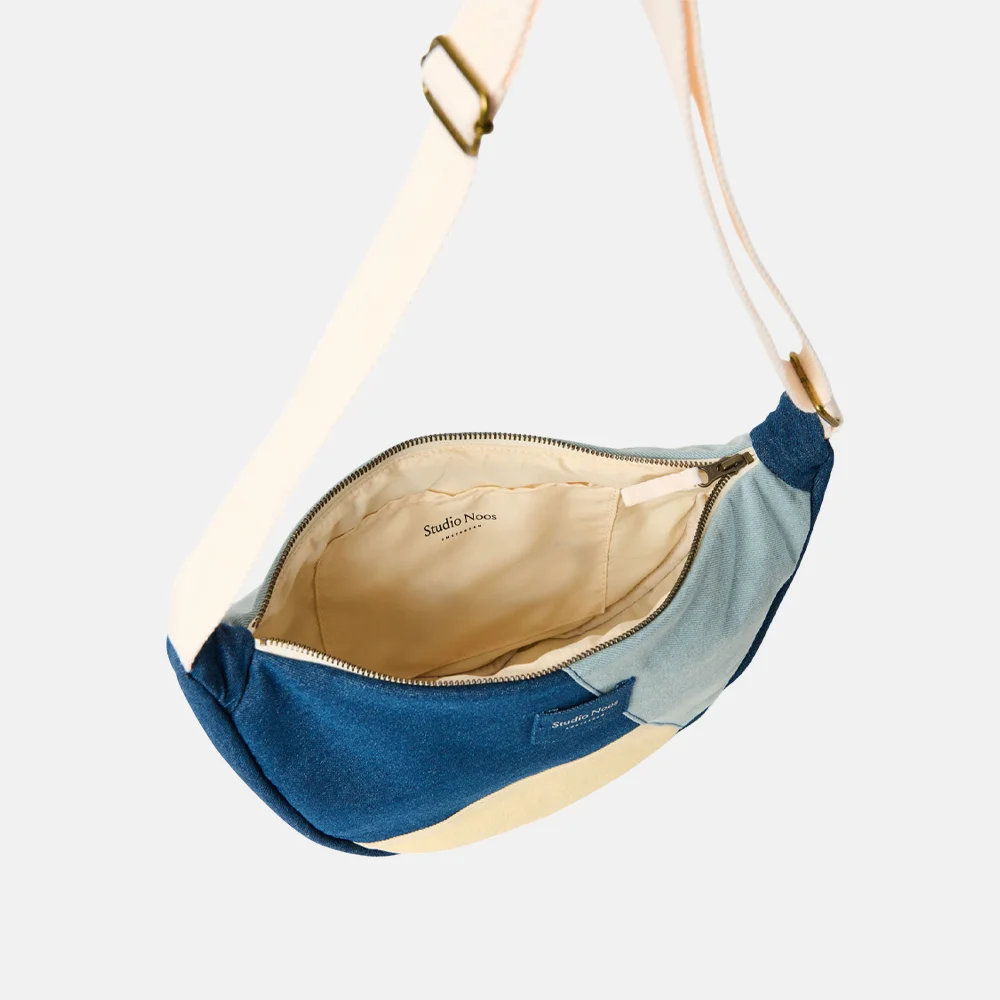 Studio Noos Patchwork adult fanny pack denim bij Duifhuizen