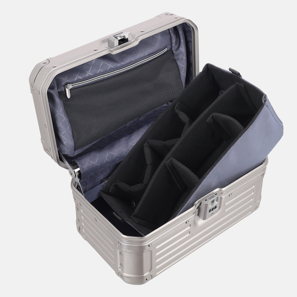Travelite Next beautycase silver bij Duifhuizen