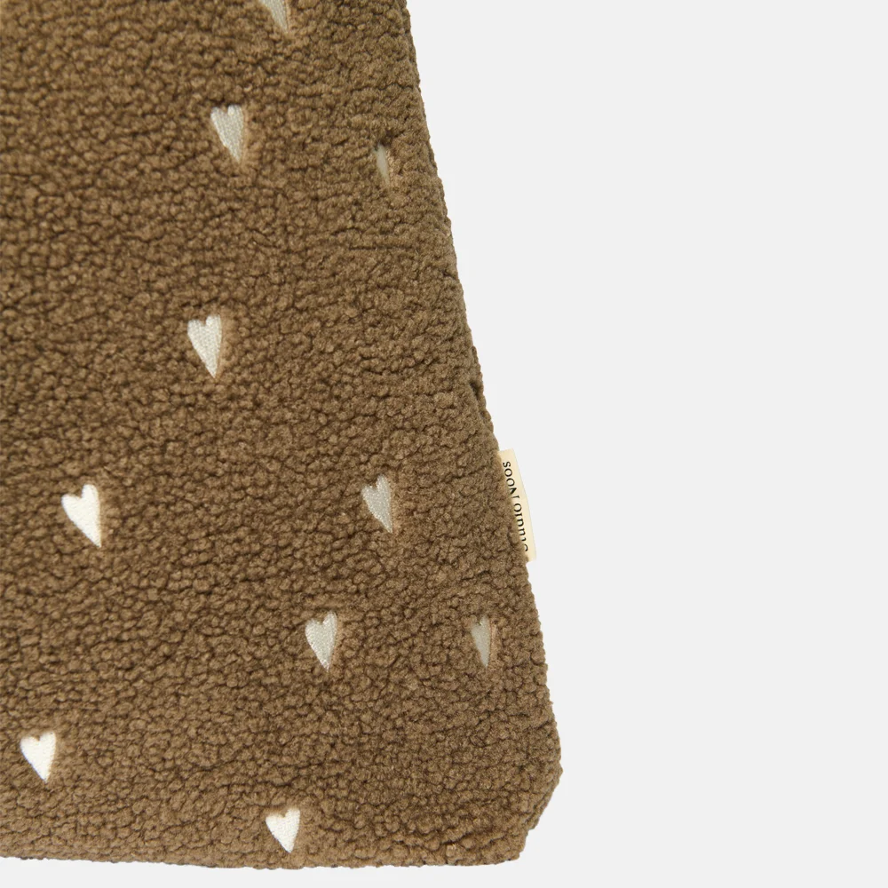 Studio Noos mom bag teddy hearts shopper brown bij Duifhuizen