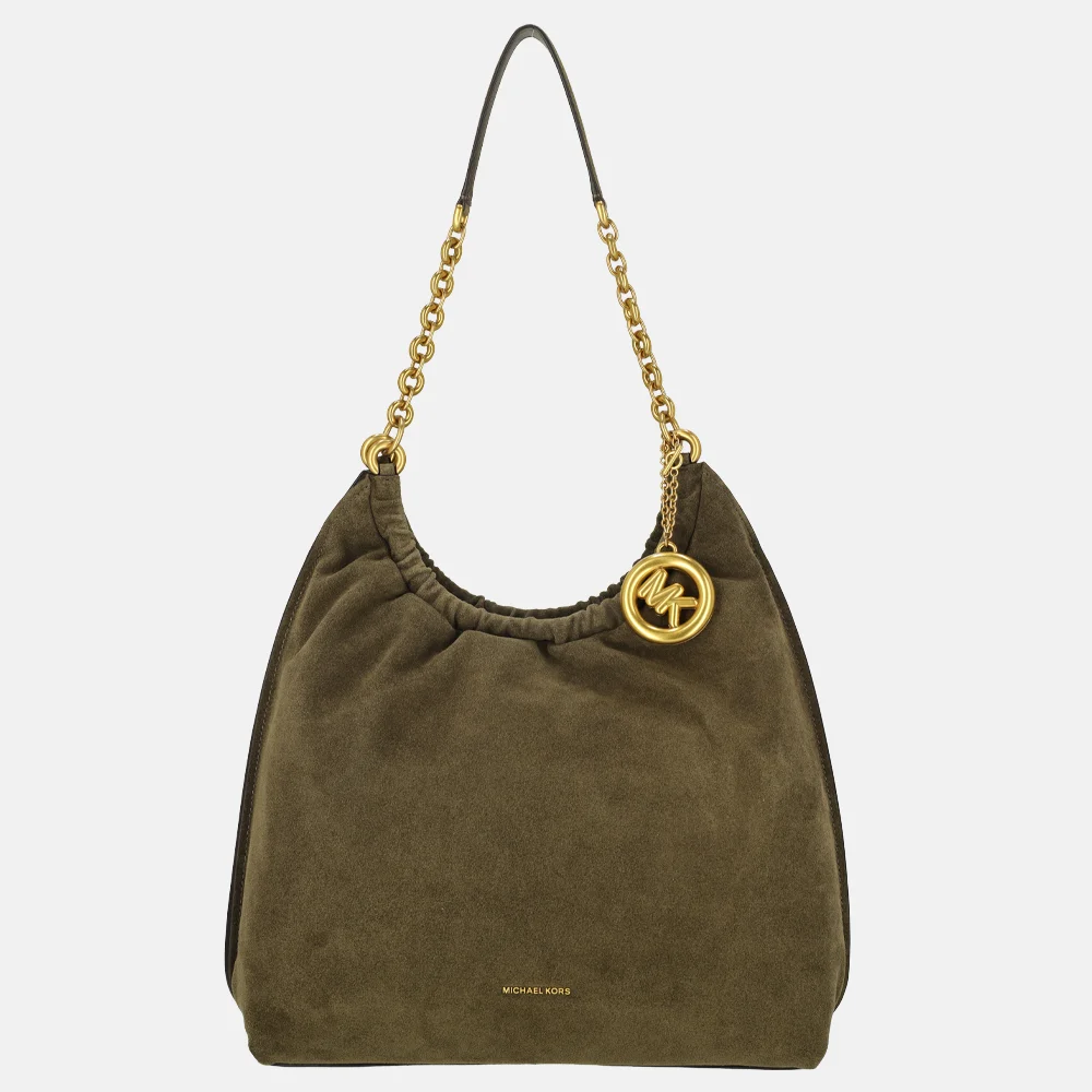 Michael Kors Indie cinch schoudertas L loden bij Duifhuizen