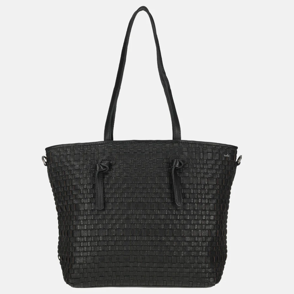 Berba Amalfi shopper vlechtwerk zwart bij Duifhuizen